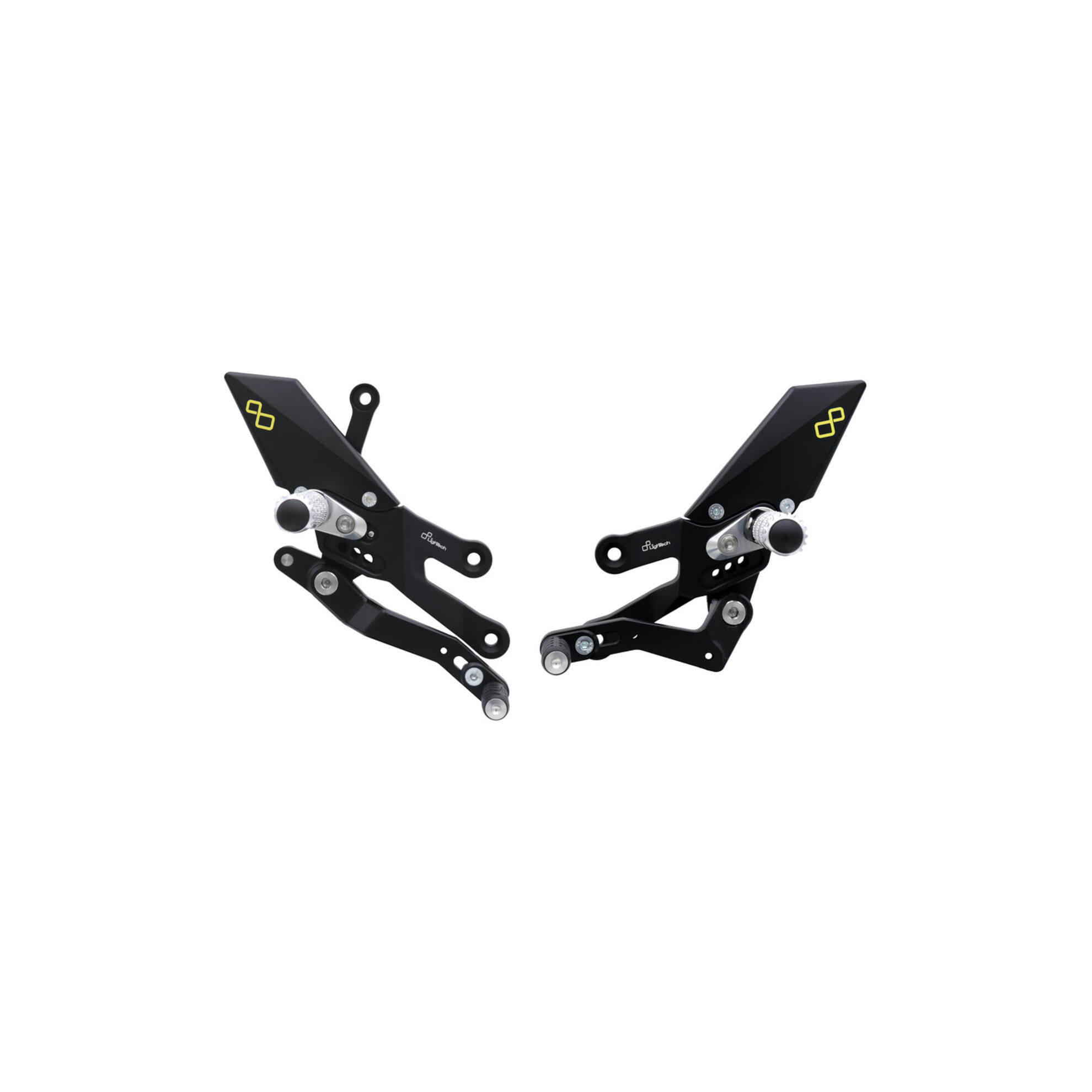 Lightech Yamaha R7 22> Adjustable Rear Sets With Fixed Foot Pegs