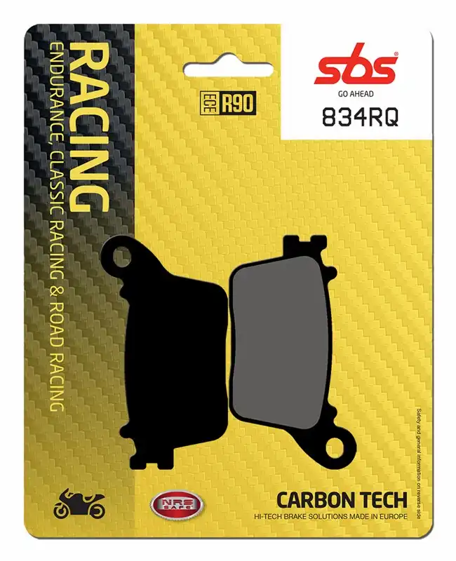 SBS Racing Carbon Tech Rear Pads  834RQ - Honda / Kawasaki / Suzuki / Yamaha
