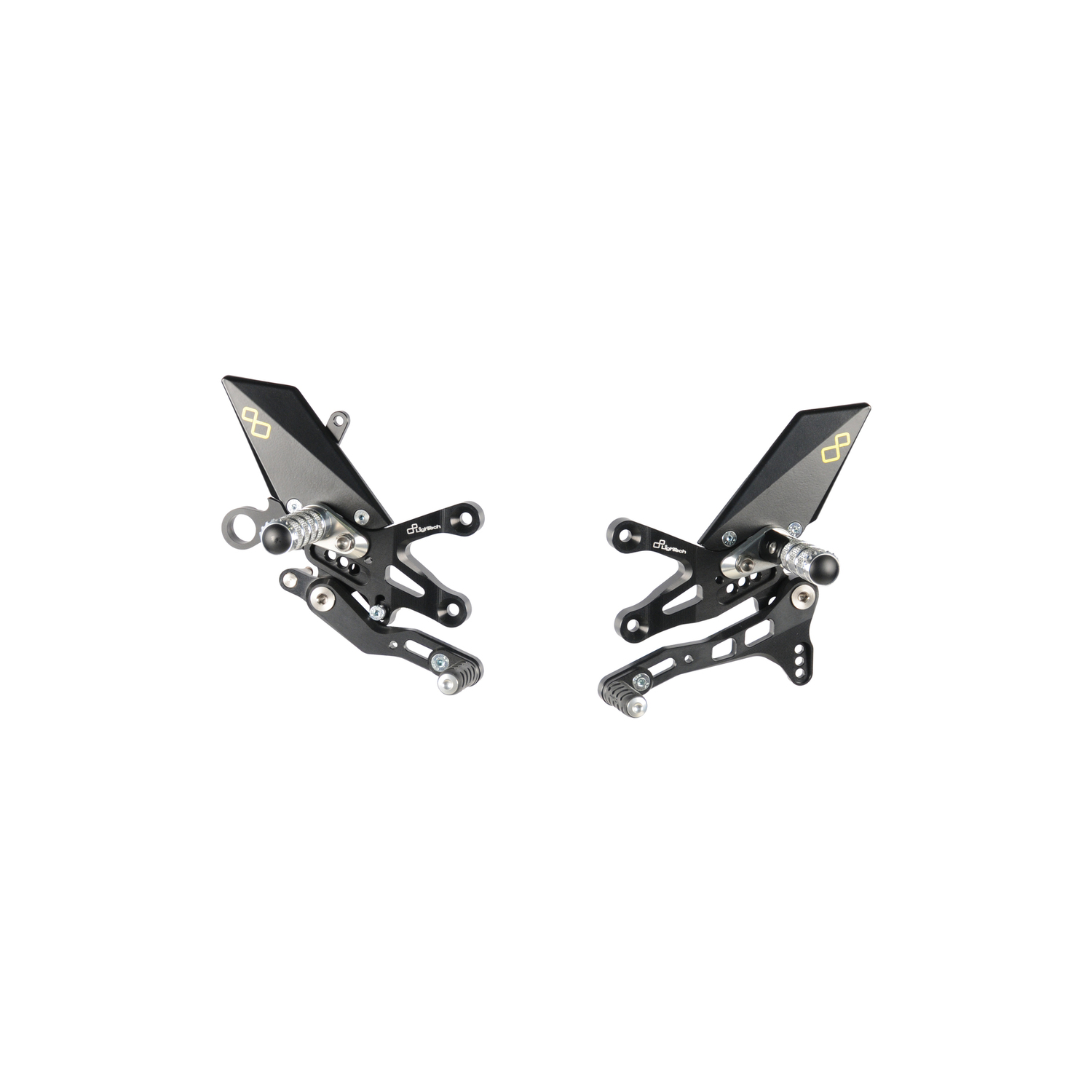 LighTech Aprilia RSV4 Adjustable Rear Sets With Fold Up Foot Pegs - Standard Shift