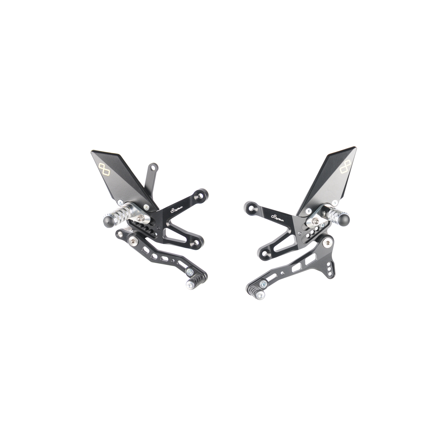 LighTech Kawasaki ZX10R Adjustable Rear Sets With Fold Up Foot Pegs - Standard Shifting