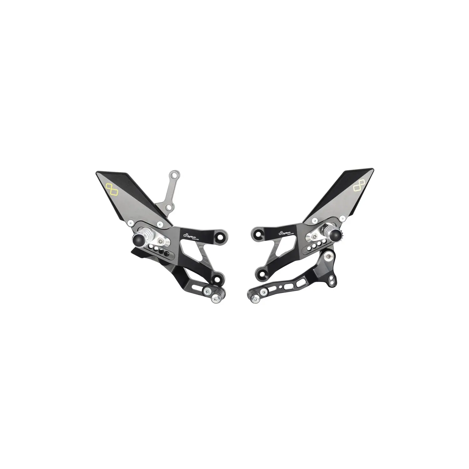 LighTech Yamaha R3 15-25 Adjustable Rear Sets With Fold Up Foot Pegs - Reverse Shift