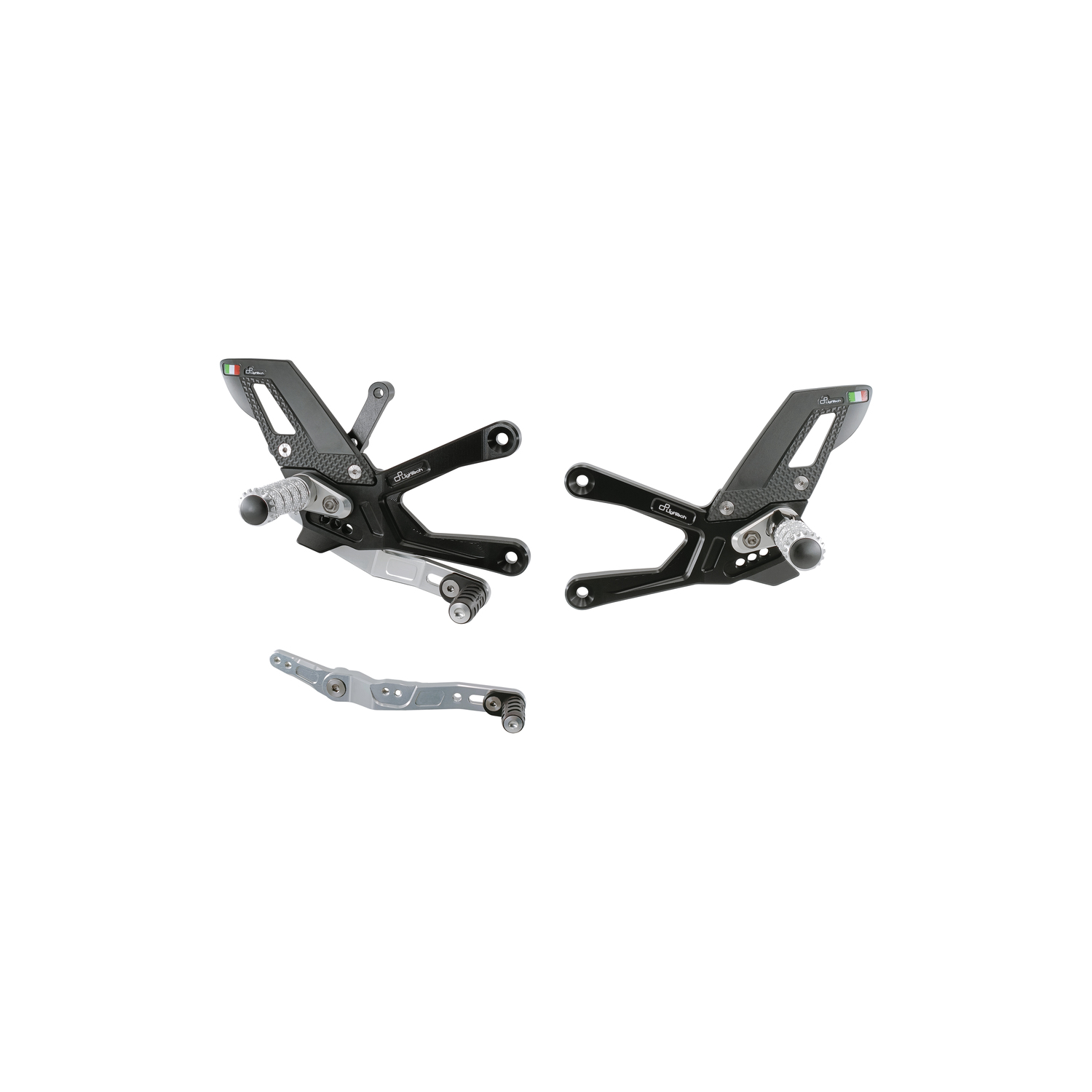 LighTech Yamaha R1 15-25 Adjustable Rear Sets With Fixed Foot Pegs