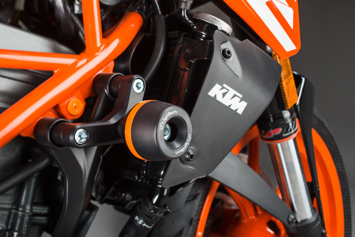 LighTech KTM Duke 125/390 Shock Absorbing Frame Sliders Kit - Image 5