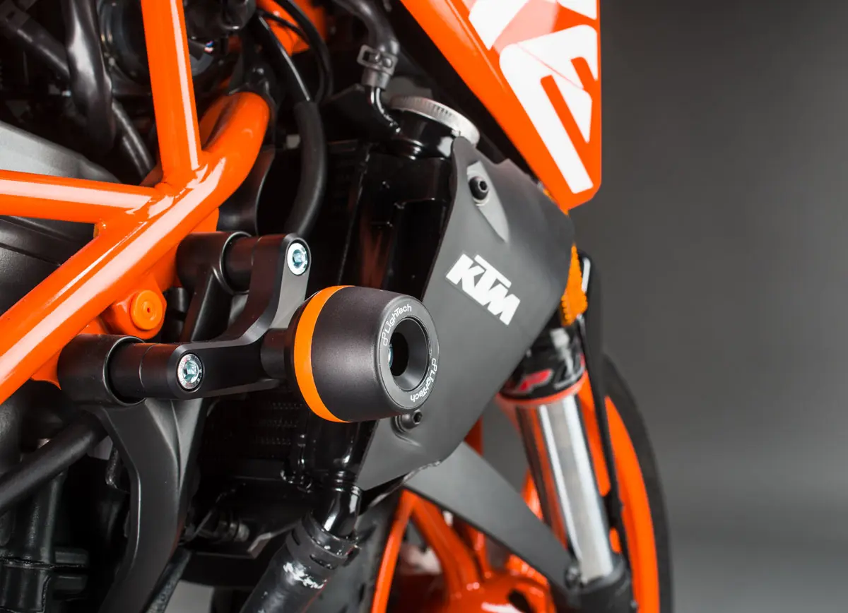 LighTech KTM Duke 125/390 Shock Absorbing Frame Sliders Kit - Image 4