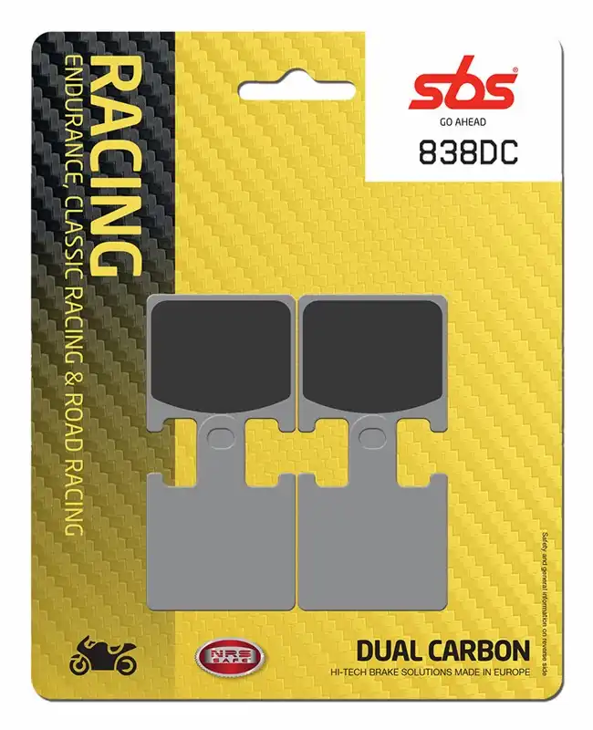 SBS 838DC BRAKE PADS ORGANIC RACING  - Kawasaki ZX6R 07-15